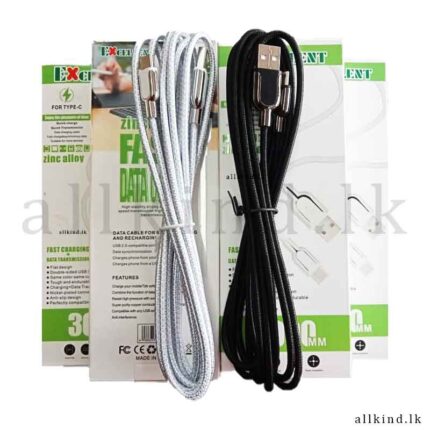 Excellent USB Cable 3M TYPE C Fast Charge Very Hard Cabale