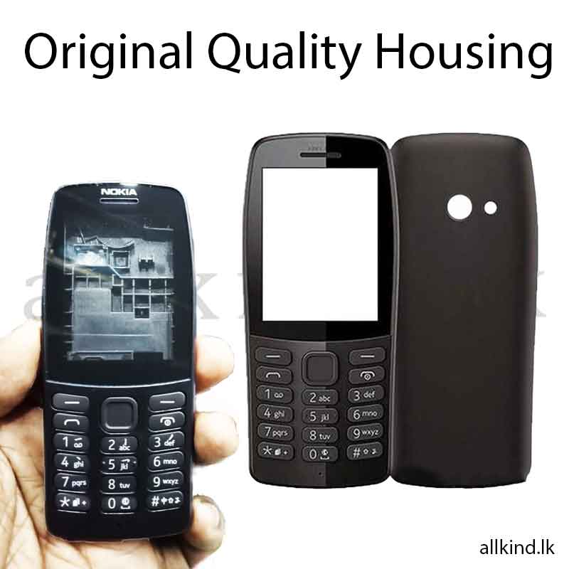 Nokia 210 2019 Housing Original High Quality Mobile Full Body Housing Panel Front Back and Middle Body Black Dual sim card