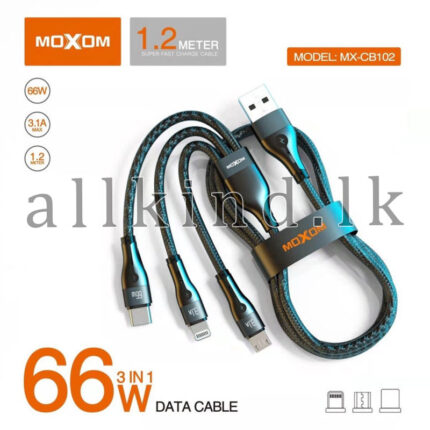 3 In 1 Data Cable Highquality - Original - Genuine ( Micro - C Type - iOS ) 1.2m - 66w MX CB102