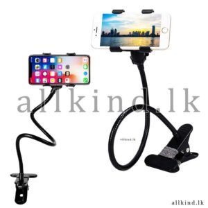 Metal Lazy Stand Mobile Phone Mount Super Flexible Durable Strong Grip 360 Degree Rotation for All Mobiles Size Upto 6.5" Inch - Phone Holder