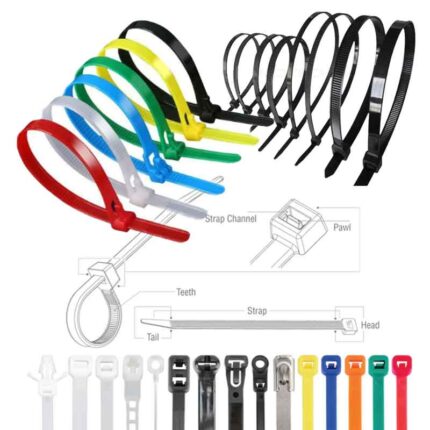 Black Self Lock Zip Nylon Cable Tie