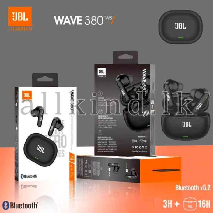 JBL WAVE 380 TWS Bluetooth Wireless True Earbuds Sport Super Bass Wirless Earbuds Airpods Handfree Earphone